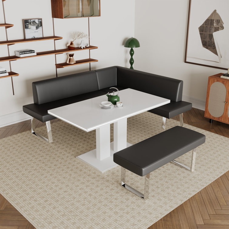 Modern corner 2025 dining table